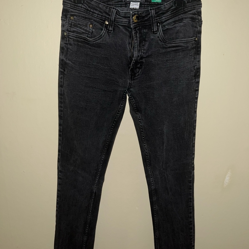 Free Planet Black Skinny Jeans for Men